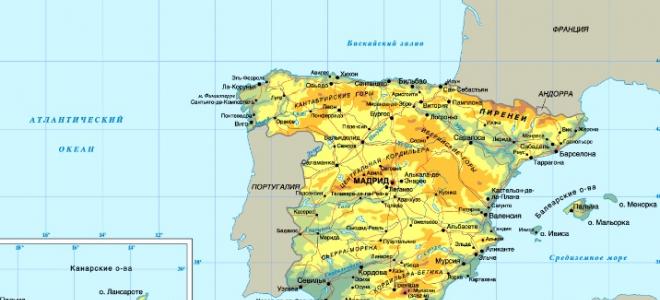 Карта побережья испании франции италии