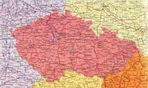 Карта чехии на русском языке Чехия на карте европы